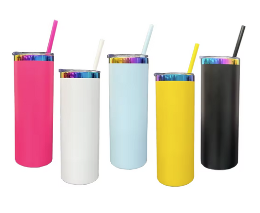 Stainless Steel Rainbow Plated 20 Oz Skinny Tumbler Blanks