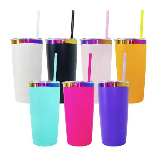 Stainless Steel Rainbow Plated 20 Oz Tumbler Blanks