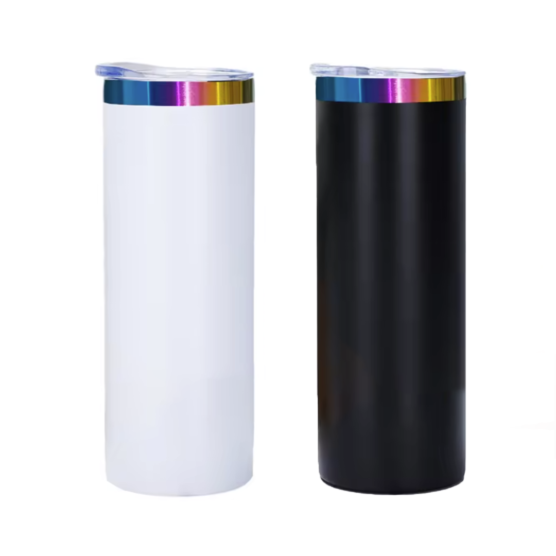 Stainless Steel Rainbow Plated 20 Oz Skinny Tumbler Blanks